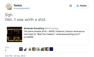 Illustration for article titled Game Awards Show Mysteriously Removes Two Nintendo Fan Games